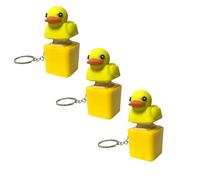 Duck & Frog Keyboard Fidget Toy, Frog Quacking Fidget Toys, Ducky Fidgets Keyring with Lights and Sounds, Funny Clicker Ducks Frog Toys for Stress Anxiety Relief (B(3PCS))