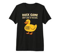 Duck Game Don't Look At The Duck Funny Duck Premium T-Shirt