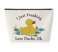 Duck Gifts for Women Makeup Bag Duck Lover Travel Cosmetic Pouch Christmas Birthday Gift for Girl Daughter Sister Friends Valentine's Day Present for Women Girlfriend Wife Toiletry Bag