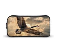 Duck Goose Flying Skies Mount Large Pencil Case Big Capacity Pencil Pouch Pen Bag Marker Pen Case for Women Men