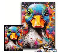 Duck Graffiti 1000 Piece Jigsaw Puzzles for Adults Challenging Brain Teaser for Teenagers, Family Game Night Fun Size 50x75cm