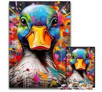 Duck Graffiti Jigsaw Puzzles for Adults 1000 Piece cardboard Jigsaw Puzzles Challenging Brain Teaser for Teenagers, Family Game Night Fun 26X38CM/10.23x14.96inch