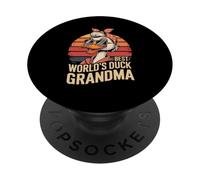 Duck Grandma Retro Cool Granny PopSockets Adhesive PopGrip