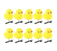 Duck Hair Clips - Cute Plush Hardness Barrettes, Vivid Yellow Hair Pin, 10 Piece Cartoon Duckling Accessories Set, Playful Easter Hair Ornaments for Girls and Women