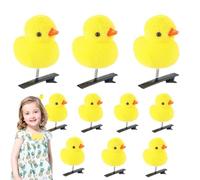 Duck Hair Clips - Yellow Duck Hair Pins, Cute Duckbill Hair Clips | 10 Pcs Fashion Cartoon Rubber Duck Hairpin Set, Trendy Soft Yellow Duck Hair Pins For Unique And Whimsical Looks
