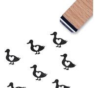 Duck Heart Rubber Stamp, 3/5 Inch Small Mini Stamp for Scrapbooking Card Making Planner