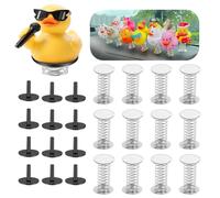 Duck Holder for Jeep Dash,Duck Holder for Jeep Wrangler,Shaking Rubber Duck Dashboard Decorations,Duck Spring Mounts for Car Dashboard(12pcs)