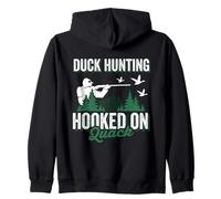 Duck Hunter | Hunting Hunter | Duckaholic Hooked On Quack Zip Hoodie