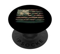 Duck Hunting American Flag Camo Waterfowl PopSockets Adhesive PopGrip