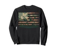 Duck Hunting American Flag Camo Waterfowl Sweatshirt