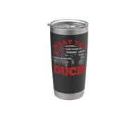 Duck Hunting Hunter Vintage Pun Patriotic Flag What The Duck Stainless Steel Insulated Tumbler