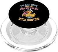 Duck Hunting Ice Cream Lover Funny Sailor Duck PopSockets PopGrip for MagSafe