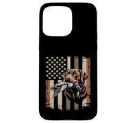Duck Hunting Labrador American USA Flag Mallard Duck Hunter Case for iPhone 15 Pro Max