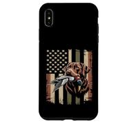 Duck Hunting Labrador American USA Flag Mallard Duck Hunter Case for iPhone XS Max