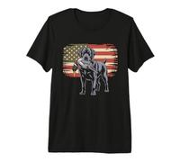 Duck Hunting Labrador American USA Flag Mallard Duck Hunter Premium T-Shirt