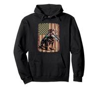 Duck Hunting Labrador American USA Flag Mallard Duck Hunter Pullover Hoodie