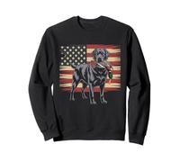 Duck Hunting Labrador American USA Flag Mallard Duck Hunter Sweatshirt