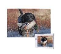 Duck Hunting Labrador Dog Cool Black Puppy Animal,1000 Pieces Wooden Jigsaw Family Game Jigsaw Puzzles for Adults Teens Home Decor