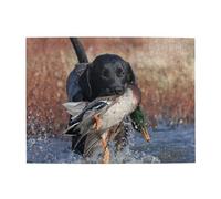 Duck Hunting Labrador Dog Cool Black Puppy Animal,500 Pieces Puzzles for Adults-Wooden Jigsaw Puzzle for Adults Elderly
