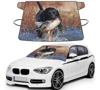 Duck Hunting Labrador Dog Cool Black Puppy Animal, Car Windshield Cover, Protective Windscreen Cover - Snow Ice Sun UV Dust Water Resistant - Fit for Most Cars