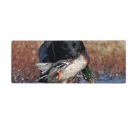 Duck Hunting Labrador Dog Cool Black Puppy Animal,Mouse Pad Large Desk Pad Computer Keyboard Mouse Mat With Non Slip Rubber Base 30 x 80 cm