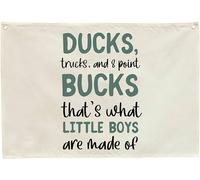 Duck Hunting Nursery Art Decor-Deer Wall Decoration-Christmas Gift-Hanging Rectangle Banner Flag Poster Wall Decor Gift for Baby Kids Teen-Nursery Bedroom Playroom Babyroom-28.5"L×20"W
