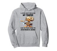 Duck I Avoid Shit Because My Temper Can Go From Zero To Life Pullover Hoodie