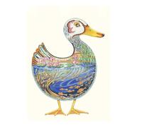 Duck in a Pond Card Daniel Mackie Designs 7 x 5 inches wrapped in cello with envelope