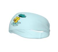 Duck in The Rain Umbrella Blown Over by The Wind Headbands Men Women Non Slip Wicking Sports Sweatband for Gym Basketball Yoga Hairbands