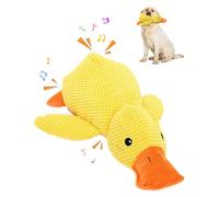 Duck Interactive Dog Toys - Squeaky Soft Chew Toys for Small to Large Dogs, Christmas & Birthday Presents, Indestructible & Yellow