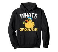 Duck Jokes Whats Quackalackin Quack Ducks Rubber Duck Pullover Hoodie