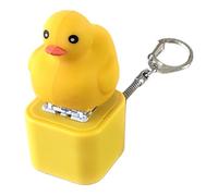 Duck Keyboard Fidget Keychain | 7x5.5x2.5cm Light Up Fidget Toy | Portable Light & Sound Backpack Pendant, Stress Relief Toy Charm For Purse, Bag, Kids & Adults