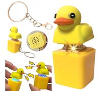 Duck Keychain, a Stress Relief Toy with Quacking Sounds and Colorful Lights, Rechargeable, Button Gift, Relieves Stress and Passes Time