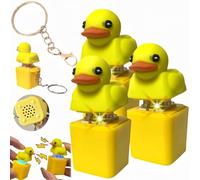 Duck Keychain, a Stress Relief Toy with Quacking Sounds and Colorful Lights, Rechargeable, Button Gift, Relieves Stress and Passes Time