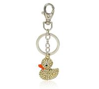 Duck Keychain - Novelty Keyrings, Duck Keyring, Duck Gifts for Duck Lovers, Funny Duck Gifts, Cute Rubber Ducky Keychain Pink Yellow Happy Duck Rhinestone Crystal Purse Keychain Gift For Women Cars
