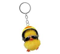 Duck Keychain, Yellow Duck Key Chain - Stylish Decorative Key Chains for Men | Backpack Accessory, Funny Keychain, Duck Accessories, in, Little Yellow Duck (Helmet Version
