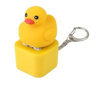 Duck Keyring, Funny Buttons Fidget Toy, Rechargeable Duck Fingertip Toy with Quacking, Clicker Duck Keychain with Colorful Lights, Portable Fidget Toy for Stress Relief & Sensory Fun