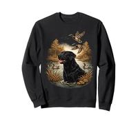 Duck Labrador Nature 90s Vintage Wildlife Rustic Hunting Sweatshirt