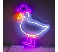 Duck LED Neon Sign for Wall Decor USB Adjustable Brightness Living Room Bars Barbers Pub Wedding Party Salon Club Gatherings Gaming Room Man Cave Halloween Christmas Birthday Art Wall Decor