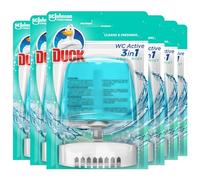 Duck Toilet Rim Block Starter Kit 3-in-1 Cool Mist, Holder + 55ml Refill, Pack of 6