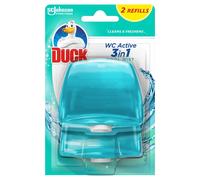 Duck Liquid Toilet Rim Block Twin Refills, 3-in-1 Toilet Bowl Cleaner, Cool Mist, Pack of 6 (Total of 12 x 55ml Refills)