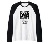 Duck Lives Matter Funny Quack Activism Statement Raglan Baseball Tee
