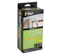 Duck MAX Strength Insulation Kit, Winter Seal for Patio Doors and Large Windows, Heavy Duty Shrink Film, Indoor Installation, Window Tape Included, 84" x 120", Clear, 2 Pack
