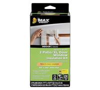 Duck MAX Strength Window Insulation Kit, Winter Window Seal Kit Fits Patio Doors & Large Windows, Heavy Duty Indoor Shrink Film Insulator, Window Tape Included, 84" x 120", Clear, 2 Pack