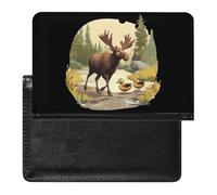 Duck Moose Passport Holder Cover PU Leather Passport Wallet Organizer Protector Slim Travel Accessories