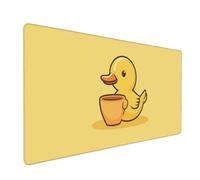 Duck Mouse Mat 1000x500 mm Large Mouse Pad Yellow Waterproof Desk Mat with Non-Slip Rubber Base, Smooth Surface to Improve Precision and Speed, xxl Gaming Mousepad for Computer, PC, Laptop 2S-440