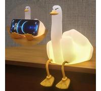 Duck Night Light for Kids,Cute Middle Finger Duck Lamp,2 in1 Middle Duck Silicone Night Light and Phone Stand,Cute Night Light with 3 Levels of Brightness,for Bedroom,Girls Boys,Nursery, Baby Gifts
