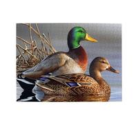 Duck On The Water Painting,500 Pieces Puzzles for Adults-Wooden Jigsaw Puzzle for Adults Elderly