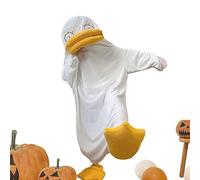 Duck Onesie Pajamas for Adult,Flannel Duck Costume Plush Animal Costume - Unisex Animal Costume, Halloween Costumes for Women, Teenagers, Men, Cosplay