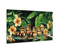 Duck Paint by Numbers Kits, Large Paint by Numbers for Adults Flowers 110x50cm, DIY Adult Crafts for Beginner, Canvas Oil Painting Kit for Kids, Hobbies for Adults Women, Room Decor, Autumn Decor Z-40